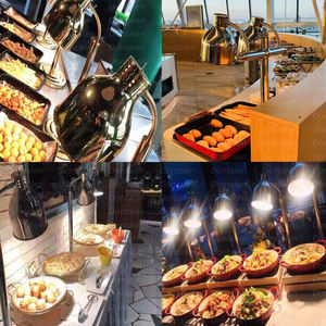 <span class=keywords><strong>Bas</strong></span> prix en gros équipement de <span class=keywords><strong>Buffet</strong></span> hôtel support de lampe chauffante luxe Table Top lumière chauffe-aliments acier inoxydable lumière chauffante - Product Image 6
