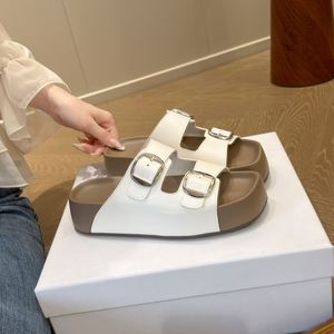 Women's Genuine Leather Buckle Casual Boken Sandals 2026 Summer New Arrival Thick-<b>Soled</b> Sandals Outdoor Wear - Product Image 6
