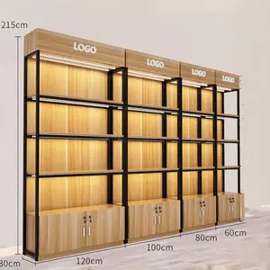 Almacén rack madera para supermercado accesorios colgante pantalla estante de exhibición en supermercado
