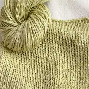 13-colors 155m/50g Dyed DIY 70% Cotton 30% Linen Blended Yarn Fancy <strong>Flat</strong> Tape Yarn for <strong>Knitting</strong> - Product Image 1