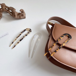 Fly Away <strong>Hair</strong> Color Stick and Accessories Acetate Hairpin <strong>Hair</strong> <strong>Bun</strong> Holder Vintage Leopard-print Jade French U Shaped <strong>Hair</strong> <strong>Pin</strong> - Product Image 3