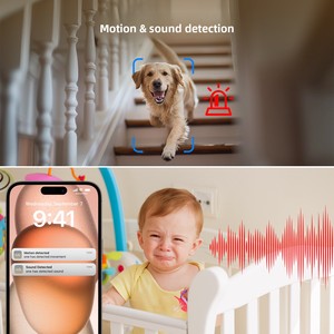 Caméra de sécurité intelligente Tuya <span class=keywords><strong>WiFi</strong></span> pour la maison, PTZ 4MP, alimentée par USB, contrôle par application, vision nocturne infrarouge, détection d'alarme, surveillance du mouvement - Product Image 4