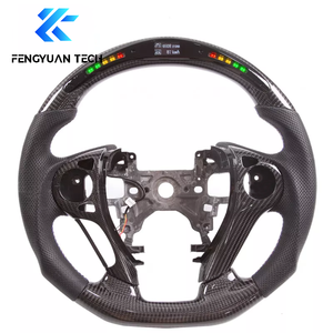 Volant personnalisé en Alcantara et fibre de carbone forgée avec LED pour Honda Accord 9ème génération Coupé Crosstour 2013 2014 2015 2016 2017 <span class=keywords><strong>2018</strong></span> - Product Image 3
