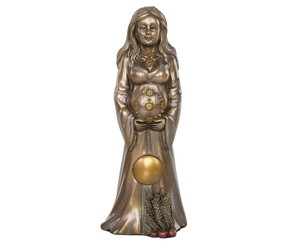 Figurine de <span class=keywords><strong>Tarot</strong></span> d'autel en résine-ensemble de 3 pièces de statues en bronze moulé à froid, design de déesse, Triple lune, cinq pointes - Product Image 2
