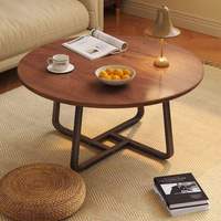 Table basse nordique simple, table basse ronde moderne pour le salon
