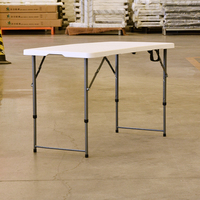 Mesa Plegable Portátil Ajustable en 3 Niveles de Altura, Compacta, Tipo Maletín, para Estudio, Picnic, Mesa Utilitaria Plegable para el Hogar