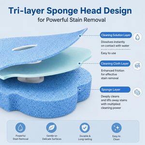 Ensemble de brosses de nettoyage de toilettes jetables en plastique, portables, hygiéniques, remplaçables, transparentes, sans angle mort, à fixer au mur - Product Image 5