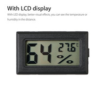 Mini hygromètre numérique LCD, thermomètre, jauge d'humidité pour humidificateur à cigares, incubateur pour reptiles, aquarium, volaille