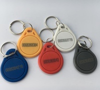 Contactless ID Acess Control tahan air ABS ditulis rfid kunci fob 125khz TK4100 T5577 rfid gantungan kunci untuk kunci pintu