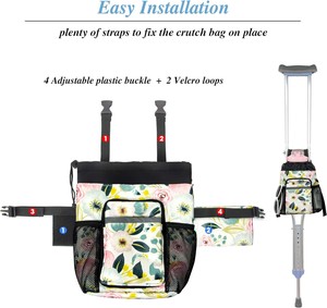 Muestra Gratuita de Bolsa para Muletas OEM, Bolsa Impermeable con Bolsillo Reflectante con Cremallera para Muletas, Senderismo, Caminatas, Almacenamiento - Product Image 4