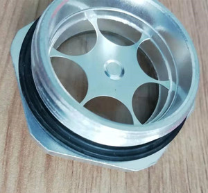 Hợp kim nhôm dầu mức chất lỏng đo Sight Glass G1/2 nam Threaded Glass mức dầu Sight chỉ số cho máy nén khí - Product Image 2