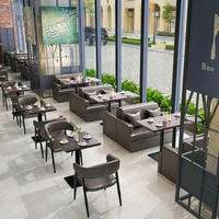 Chaise de salle à manger de style industriel canapé stand de bar commercial canapé thème restaurant table et chaise combinaison