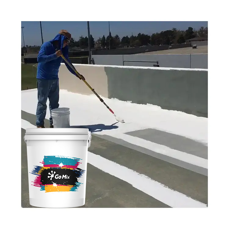 GoMix Weatherproof UV Reflective Elastomeric Waterproof Coating for Roof Restoration
