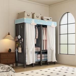 Armoire vêtements organisateur portable métal acier armoires chambre meubles placard - Product Image 3