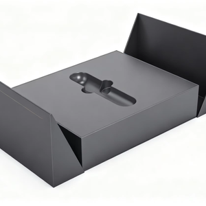 Cartón de cartón de lujo Apertura de doble puerta Máscara de ojo rígida Lápiz labial Caja de regalo en relieve para cosméticos - Product Image 2