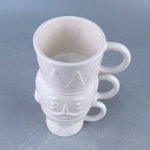 Mug à <span class=keywords><strong>café</strong></span> en céramique de dessin animé avec design de marionnette de soldat, bouchon de paille, emballage en boîte de couleur, passe au lave-vaisselle, cadeau de Noël pour un usage domestique - Product Image 5