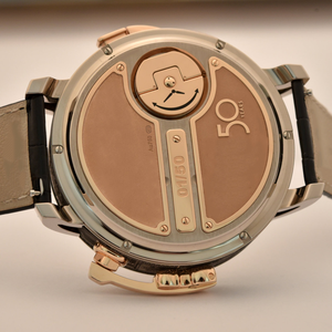 Orologio Scheletrato da Uomo Cassa in Acciaio Inossidabile 49MM Quadrante Rosso Rosa Movimento Meccanico Cinturino in Vera Pelle - Product Image 6