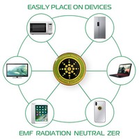 Patch anti-radiation tournesol pour téléphones portables et ordinateurs, bouclier EMR en tissu dentelle, autocollant de protection pour téléphone portable or et argent