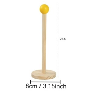 Wooden Hair <b>Tie</b> Storage Rack With Star Top Desktop Organizer For Hair Bands And Scrunchies 26.5x8 Cm - Product Image 5