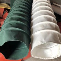 Tissu en PVC enduit de silicone, circulaire et carré, rétractable et flexible, pour conduits d'aération, triple protection, fabriqué par le fabricant