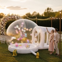 Château gonflable transparent pour parc d'attractions, ballon à bulles, trampoline, piscine à balles en PVC pour aire de jeux pour enfants