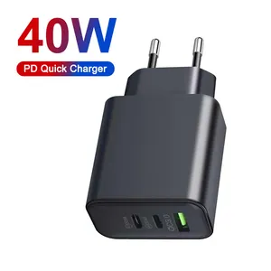 New 40W Double PD Quick Fast Charger Type C USB C USB Charger Adapter for phone 13 Fast Charging USB Wall Charger