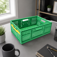 Caisse à légumes pliable en plastique PP vierge ventilée de haute qualité, légère, durable et écologique