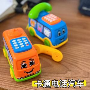 Juguetes de autobús, juguete musical con forma de teléfono para niños pequeños de 2 a 3 años, de plástico, para empujar, con sonidos y música, juguete educativo de aprendizaje temprano - Product Image 4