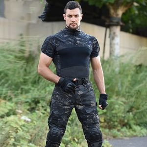 Outdoor Sports Agent Camouflage Frosch Anzug Trainings ausrüstung Kurzärmliges T-Shirt Atmungsaktive Hose Gewebter Stoff Verschleiß fest - Product Image 3