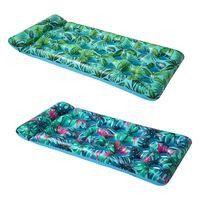 Magnifique hamac aquatique gonflable en PVC style forêt tropicale, chaise longue aquatique pour adultes, flotteur de piscine pliable
