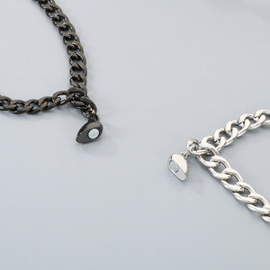Bracelet et jonc de luxe en acier inoxydable 316L plaqué or 14k 18k, bracelet magnétique cœur pour femme et homme - Product Image 4