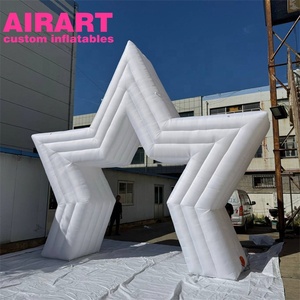 Hình ngôi sao <span class=keywords><strong>Inflatable</strong></span> Trắng vòm, LED <span class=keywords><strong>Inflatable</strong></span> Sao giáng sinh vòm cho trang trí ngoài trời - Product Image 4