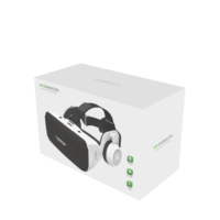 Casque VR, lunettes VR 3D, réalité virtuelle, prise en charge 360° ° Boîte VR panoramique grand écran avec protection oculaire et distance pupillaire réglable