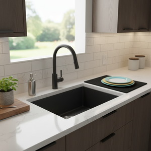[BAEKJO] ÉVIER EN ÉMAIL 540 NOIR, couleur émail, lavabo artisanal offrant une grande capacité et des performances de réduction du bruit - Product Image 3