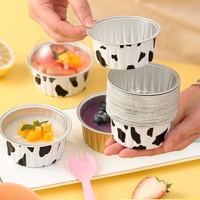 Barquette en aluminium de 125 ml, récipient en aluminium de qualité alimentaire, barquette jetable pour barbecue, adaptée à divers emballages alimentaires