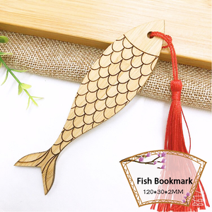 Marcapáginas de Arte con Diseño de Pez Koi, Estilo Chino Clásico, Bambú Hueco, Borla, Regalo Creativo, Grabado Personalizado, Venta al por Mayor - Product Image 4