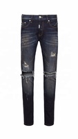Jeans skinny stretch pour homme, dernier design, style nouveau, peinture délavée, déchiré, 01