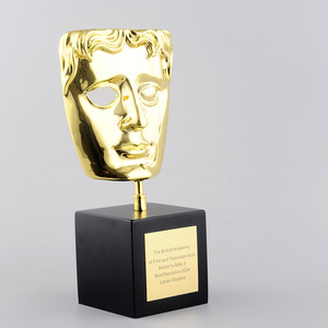 Trofeo Creativo de Metal con Forma de Rostro, Premio de la Academia Británica de Cine, Souvenir de Aleación, Embalaje en Cartón, Fábrica de Origen en Shenzhen - Product Image 3