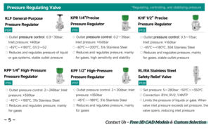 Valvola di Riduzione EAGLE, Regolatore, Valvola di Sicurezza in Acciaio Inox 316L ad Alta Pressione per Attrezzature Idriche, Filettatura BSPT NPT BSPP - Product Image 3