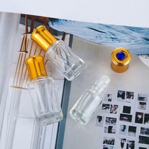 Hot Selling <b>Perfume</b> Attar Fancy Roll on <b>Bottles</b> 3 ml 6 ml 9 ml 12 ml Essential Oil Glass Octagon Roller <b>Bottle</b> - Product Image 6