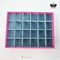 Plateau de présentation de bijoux en velours doux et coloré, de luxe et personnalisé, pour bagues, colliers et breloques, pour comptoir de magasin