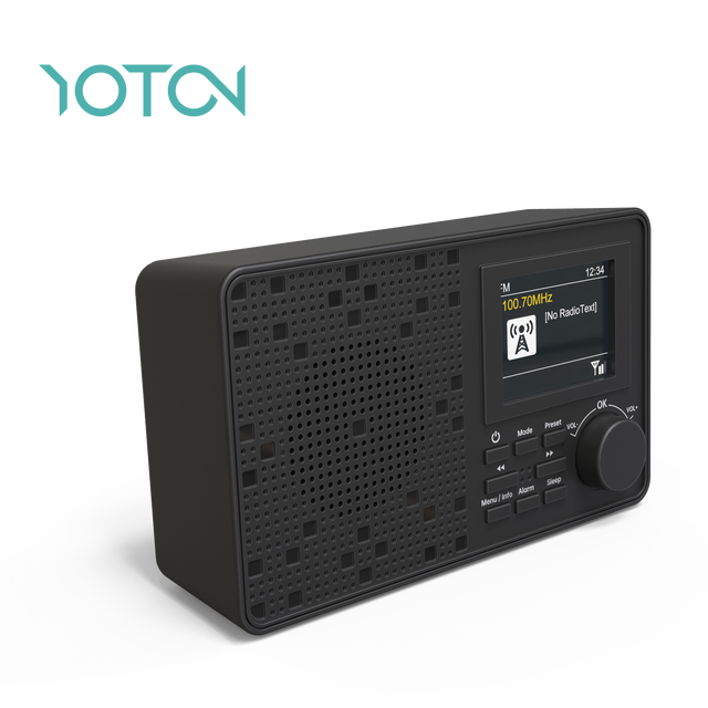 Portable FM Digital DAB+ Radio with Built-in Speakers and Flashlight Function for On-the-Go Entertainment