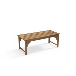 Banco de Jardín de Madera para Exteriores, Banco de Patio de Diseño Contemporáneo, Estilo Moderno, Muebles de Exterior para 2 Personas - Product Image 1