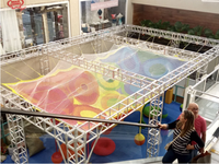 Red de Cuerdas de Ganchillo Colorida Suspendida Personalizada para Centro Comercial, Red de Escalada Interactiva para Niños, Ecológica, con Certificación CE, Columpios Interiores