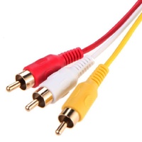 Cable HDMI a 3RCA de Alta Definición de 1.5M, Adaptador Compuesto AV Macho a Macho Chapado en Oro para TV Antigua, DVD, Proyector, Cine en Casa