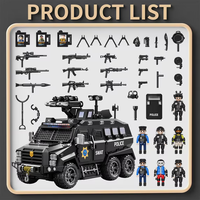 Ensemble de jouets de voiture de police électrique pour enfants, personnalisé en usine, avec figurine miniature, lumières et sons, pour jeu d'imitation