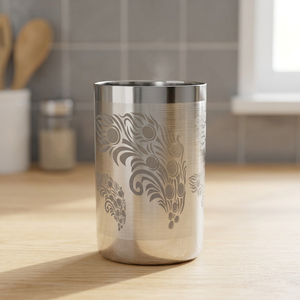 Verre en acier inoxydable à double paroi, motif floral, design classique, pour boissons chaudes, cadeau pour adultes - Product Image 5
