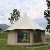 Tente de glamping de luxe BABERY, toit imperméable en PVDF, structure en aluminium, hébergement pour hôtel-resort