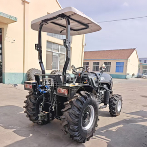 Nouveau tracteur agricole léger chinois 80 CV à roues, tracteur hydraulique diesel pour chantier avec pneus en caoutchouc et moteur rotatif - Product Image 2