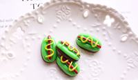Cabochons plats en résine Kawaii mignons, imitation aliments (pain, hamburger, sushi, gâteau, chocolat), pour fournitures artistiques et décoration artisanale DIY